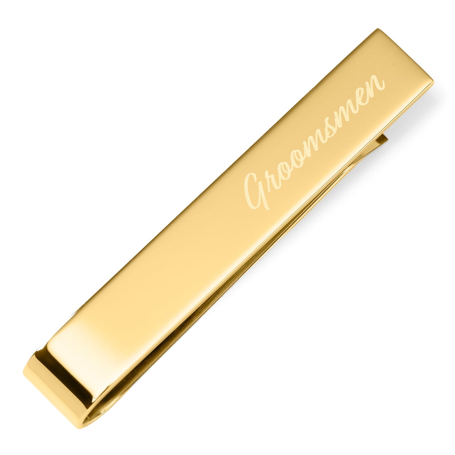 Wedding Title Engravable Gold Tie Bar - Cufflinks.com - Flyclothing LLC
