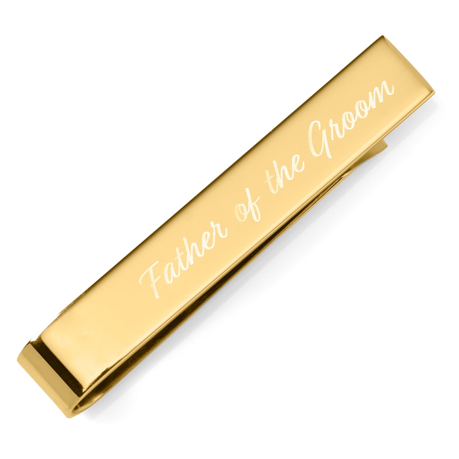 Wedding Title Engravable Gold Tie Bar - Cufflinks.com - Flyclothing LLC