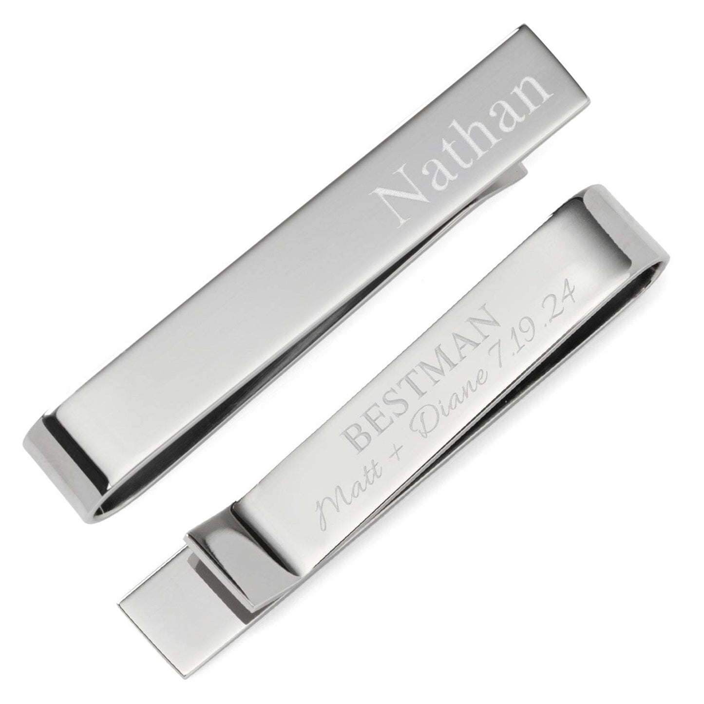 Wedding Party Engravable Tie Bar - Cufflinks.com - Flyclothing LLC