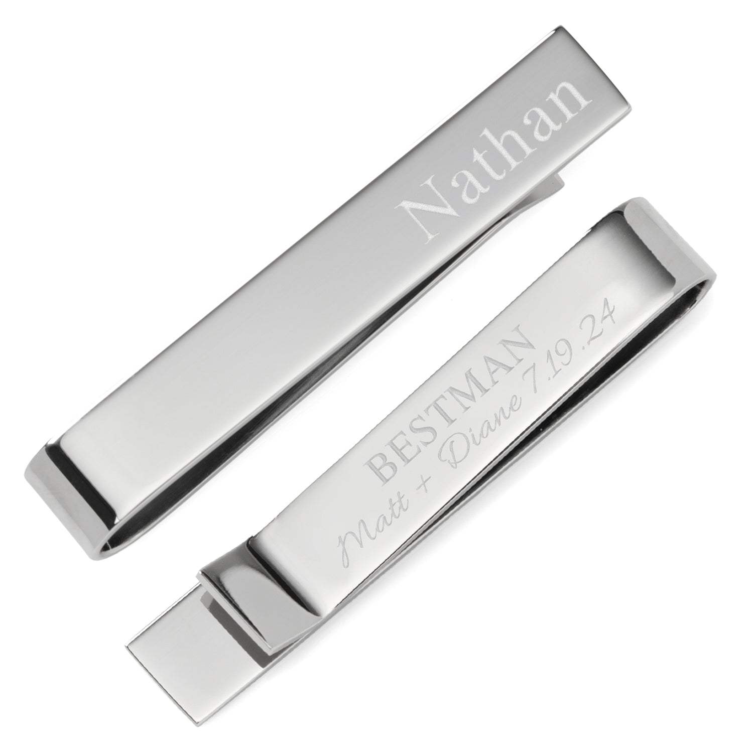 Wedding Party Engravable Tie Bar - Cufflinks.com - Flyclothing LLC