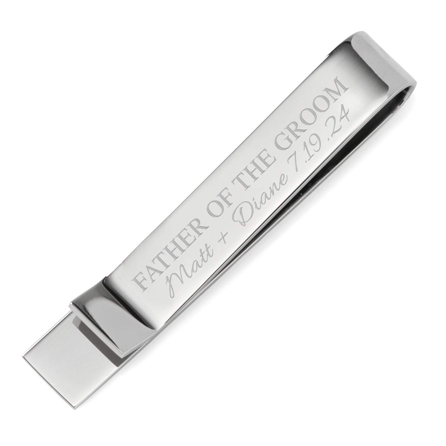 Wedding Party Engravable Tie Bar - Cufflinks.com - Flyclothing LLC