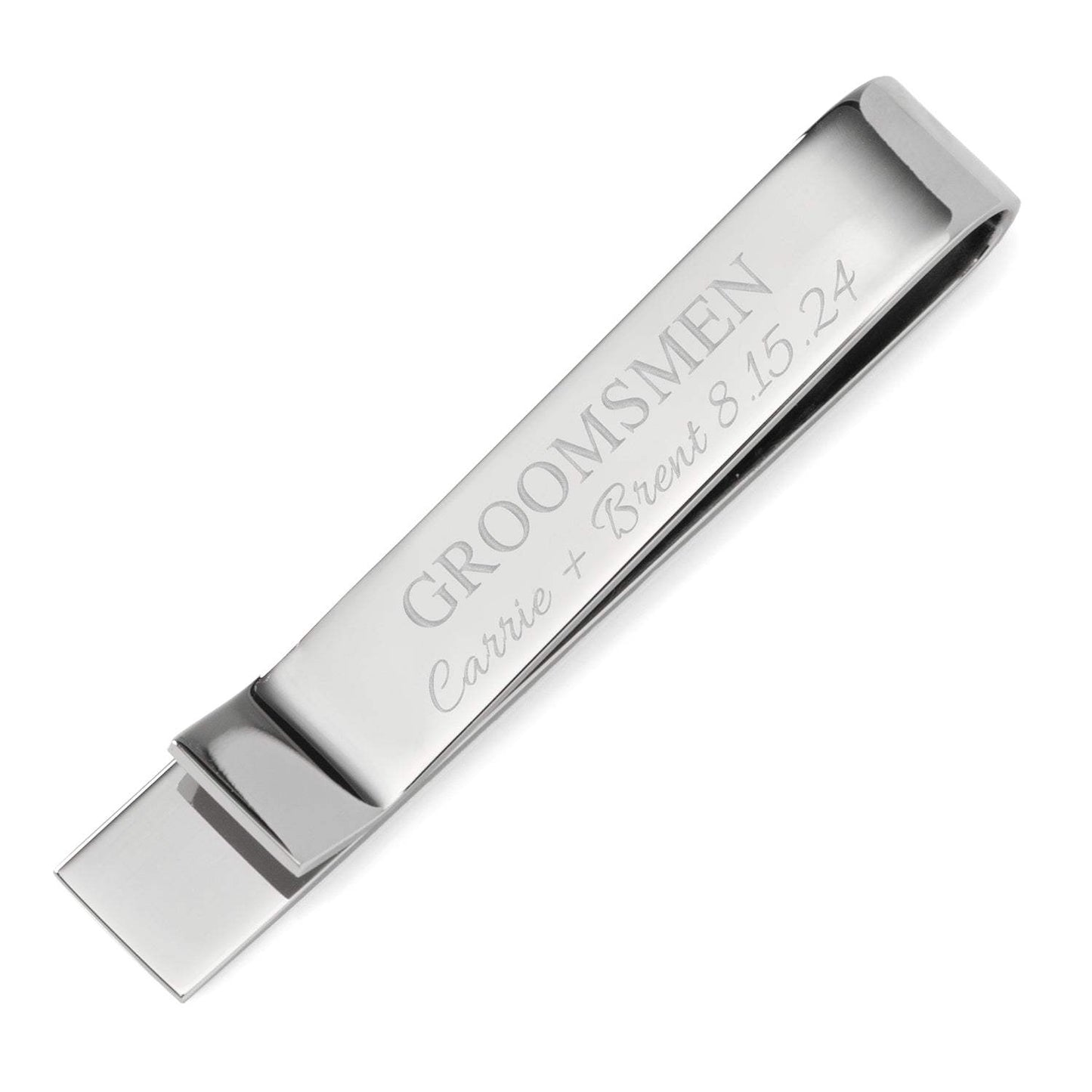 Wedding Party Engravable Tie Bar - Cufflinks.com - Flyclothing LLC