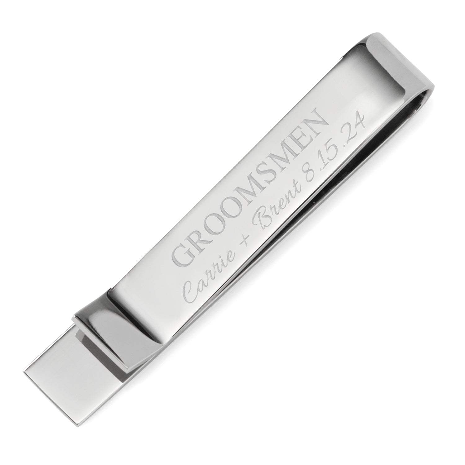 Wedding Party Engravable Tie Bar - Cufflinks.com - Flyclothing LLC