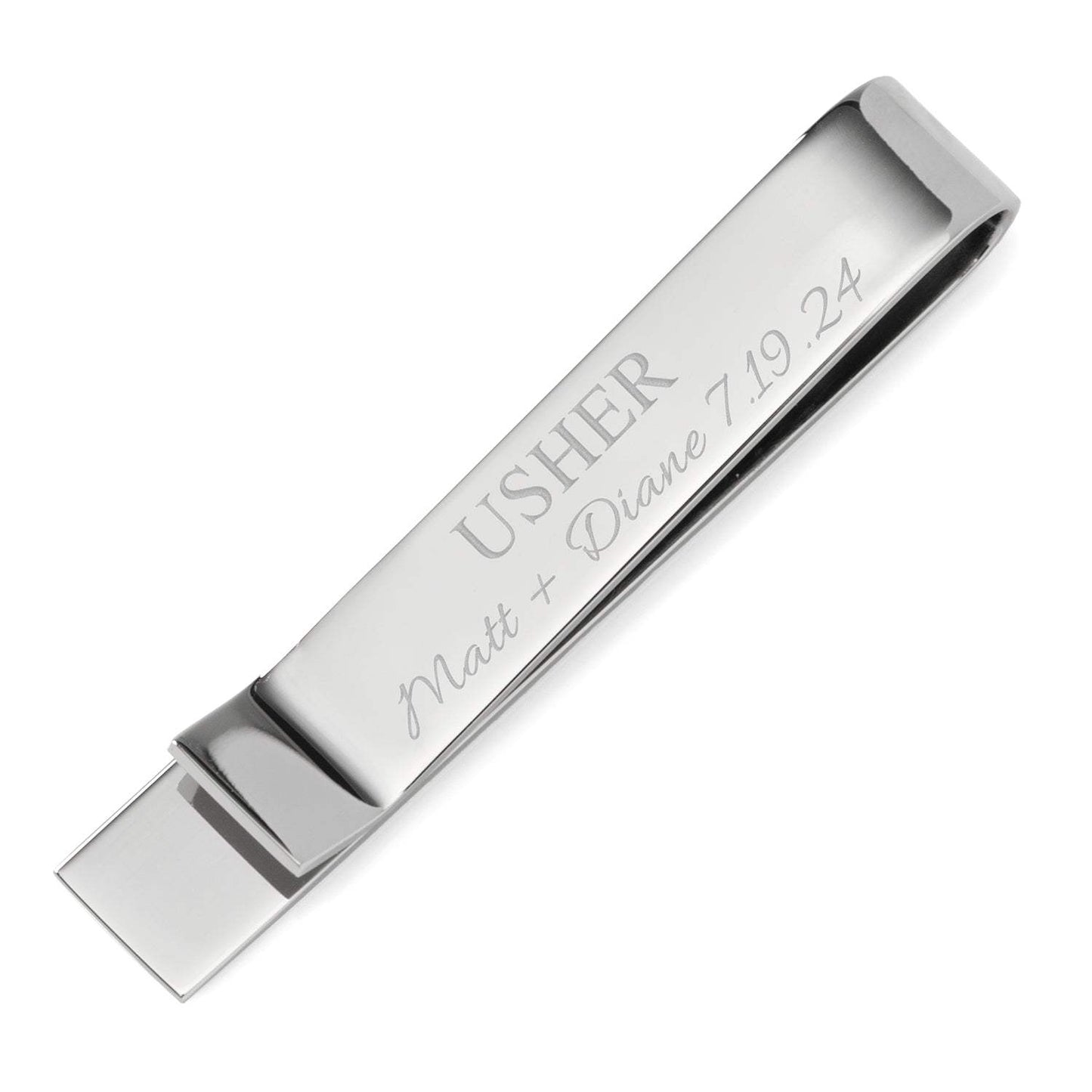 Wedding Party Engravable Tie Bar - Cufflinks.com - Flyclothing LLC