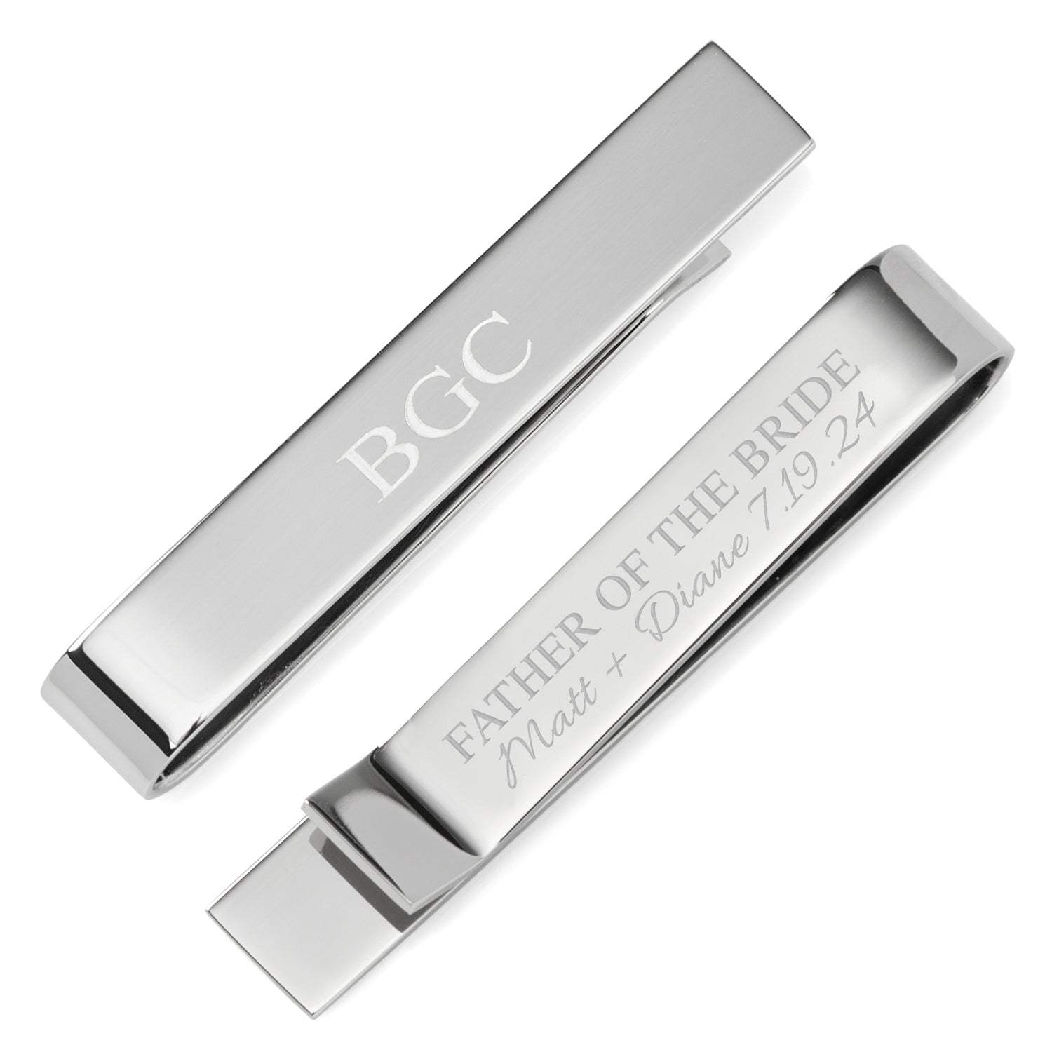 Wedding Party Engravable Tie Bar - Cufflinks.com - Flyclothing LLC