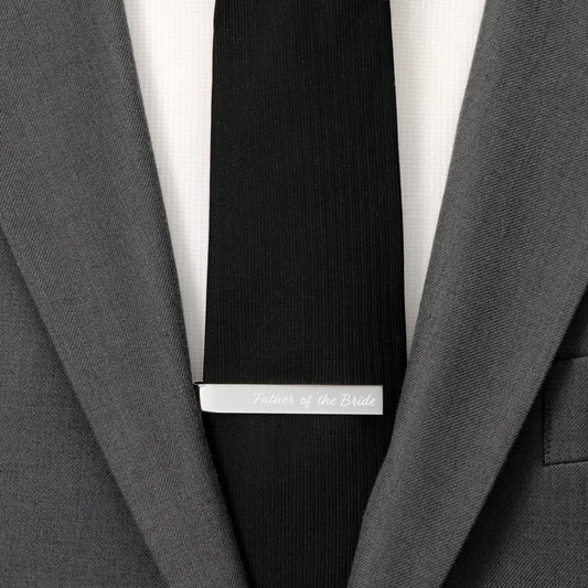 Wedding Title Engravable Tie Bar