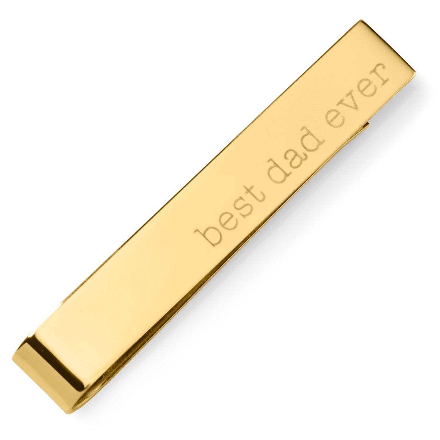Best Dad Ever Gold Engravable Tie Bar - Cufflinks.com - Flyclothing LLC