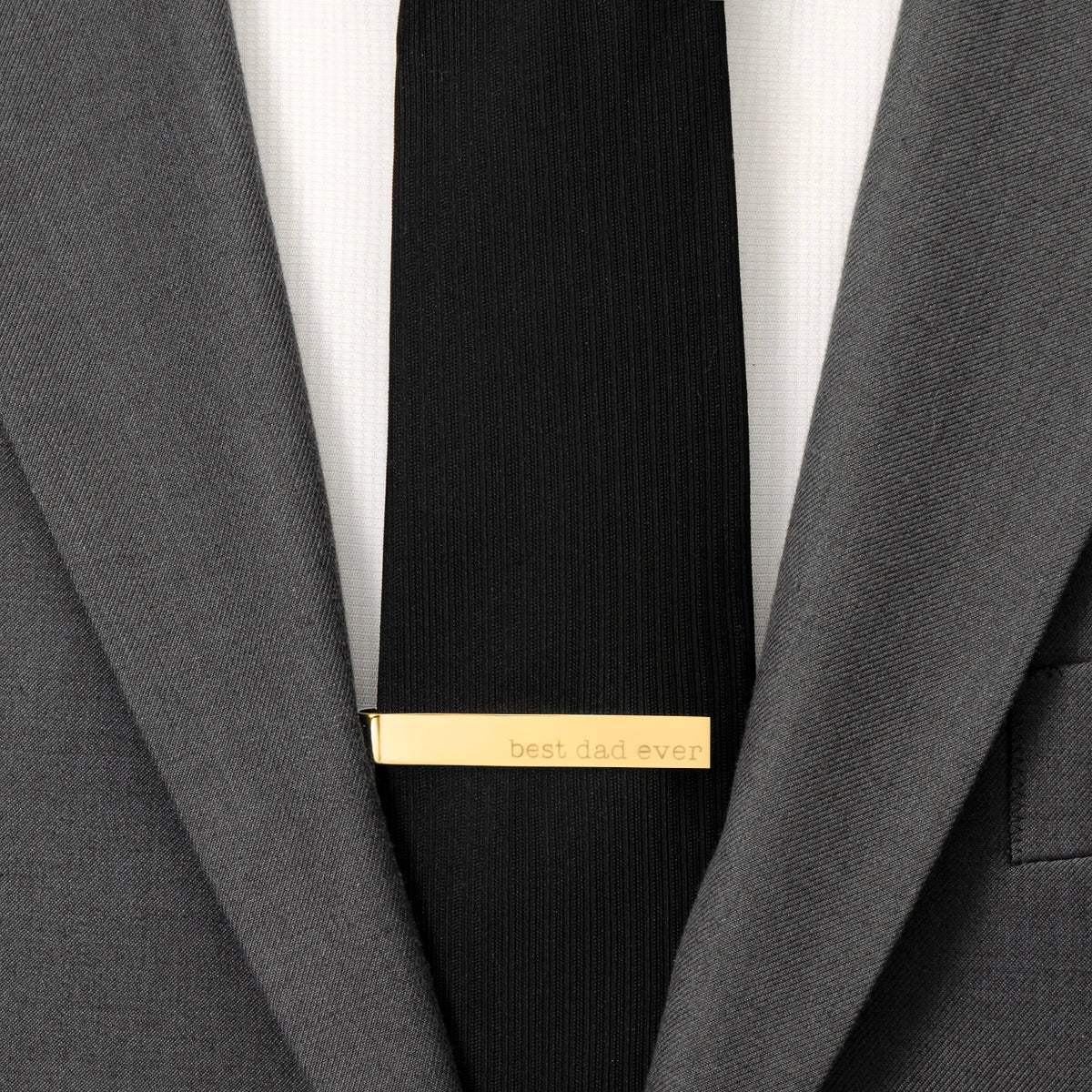 Best Dad Ever Gold Engravable Tie Bar - Cufflinks.com - Flyclothing LLC