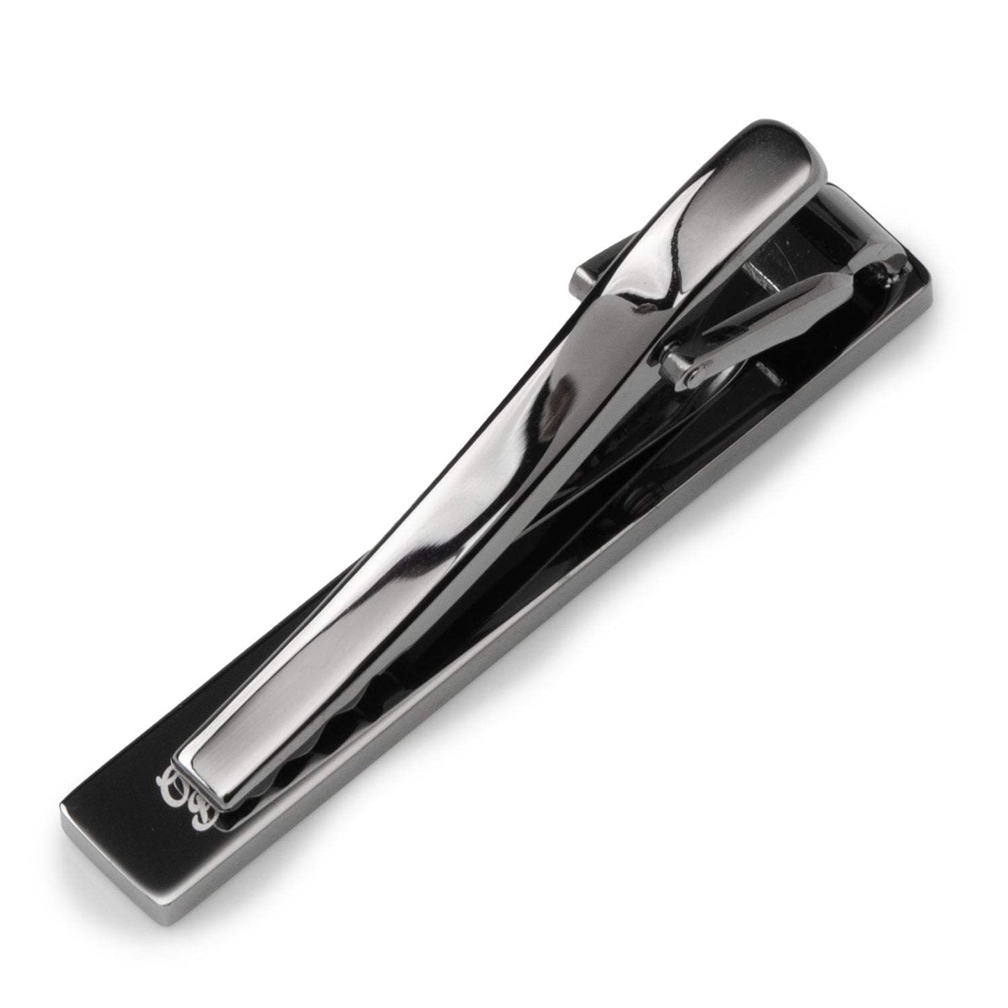 Stainless Steel Gunmetal Engravable Tie Clip - Cufflinks.com - Flyclothing LLC