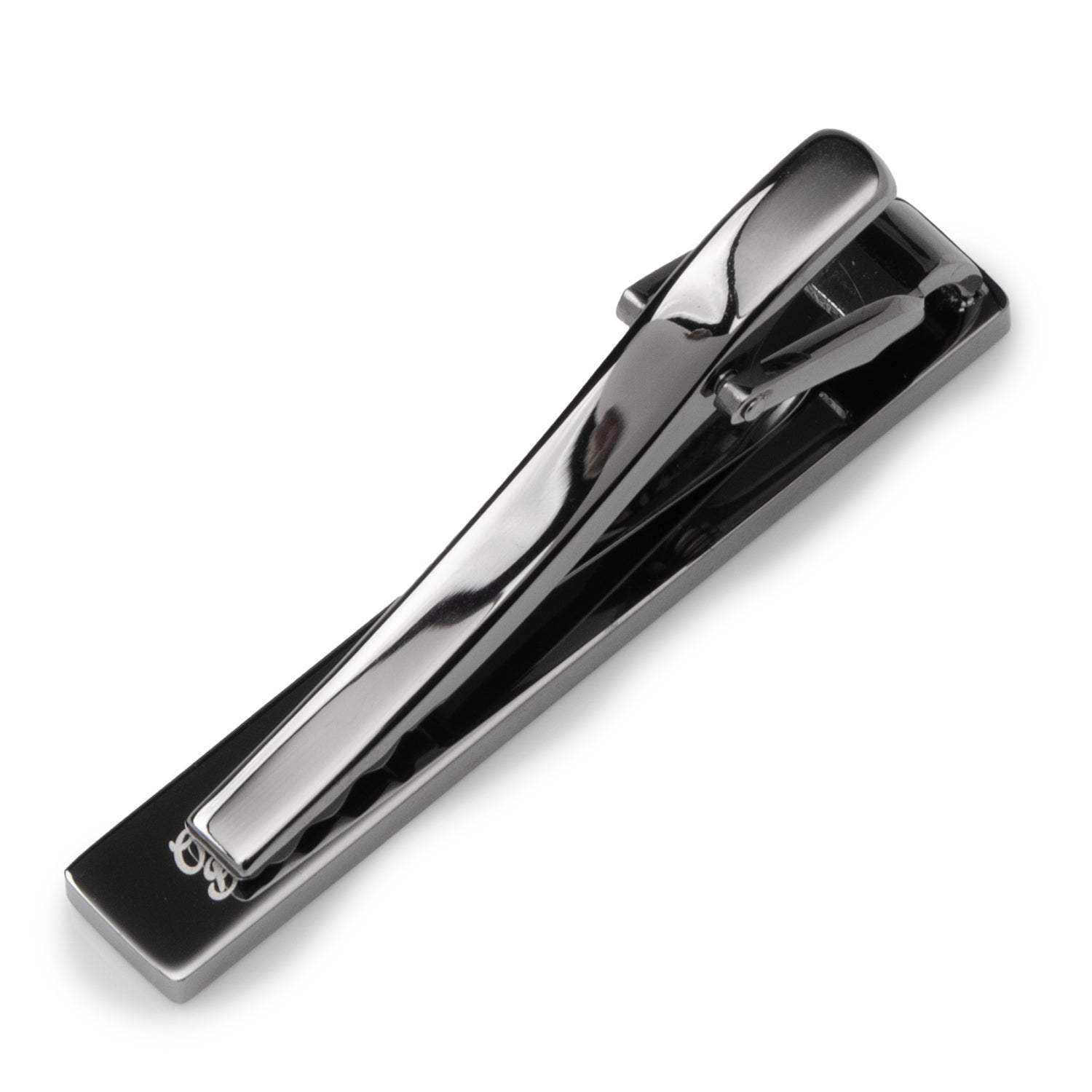 Stainless Steel Gunmetal Engravable Tie Clip - Cufflinks.com - Flyclothing LLC