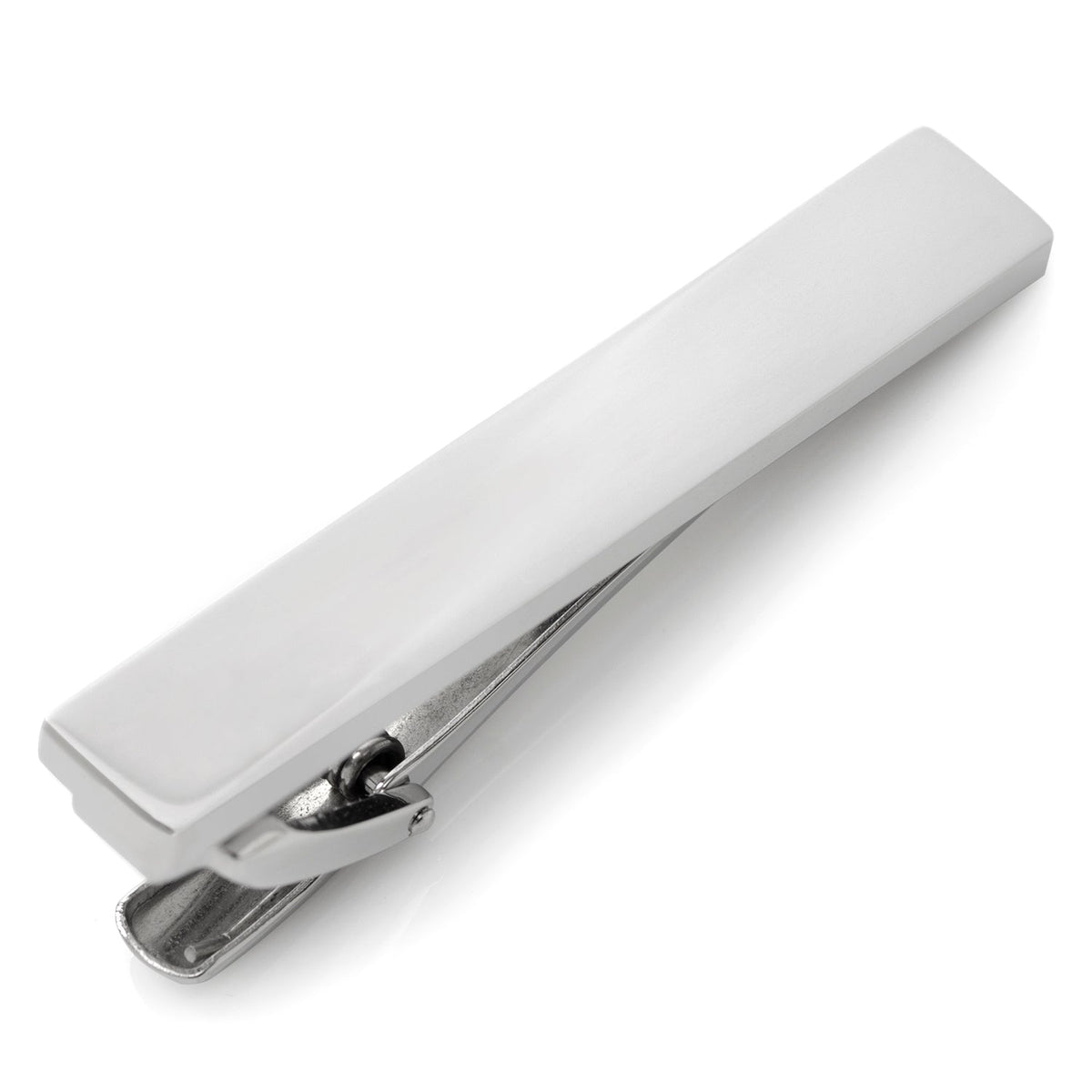 Silver Stainless Steel Engravable Tie Clip - Cufflinks.com - Flyclothing LLC