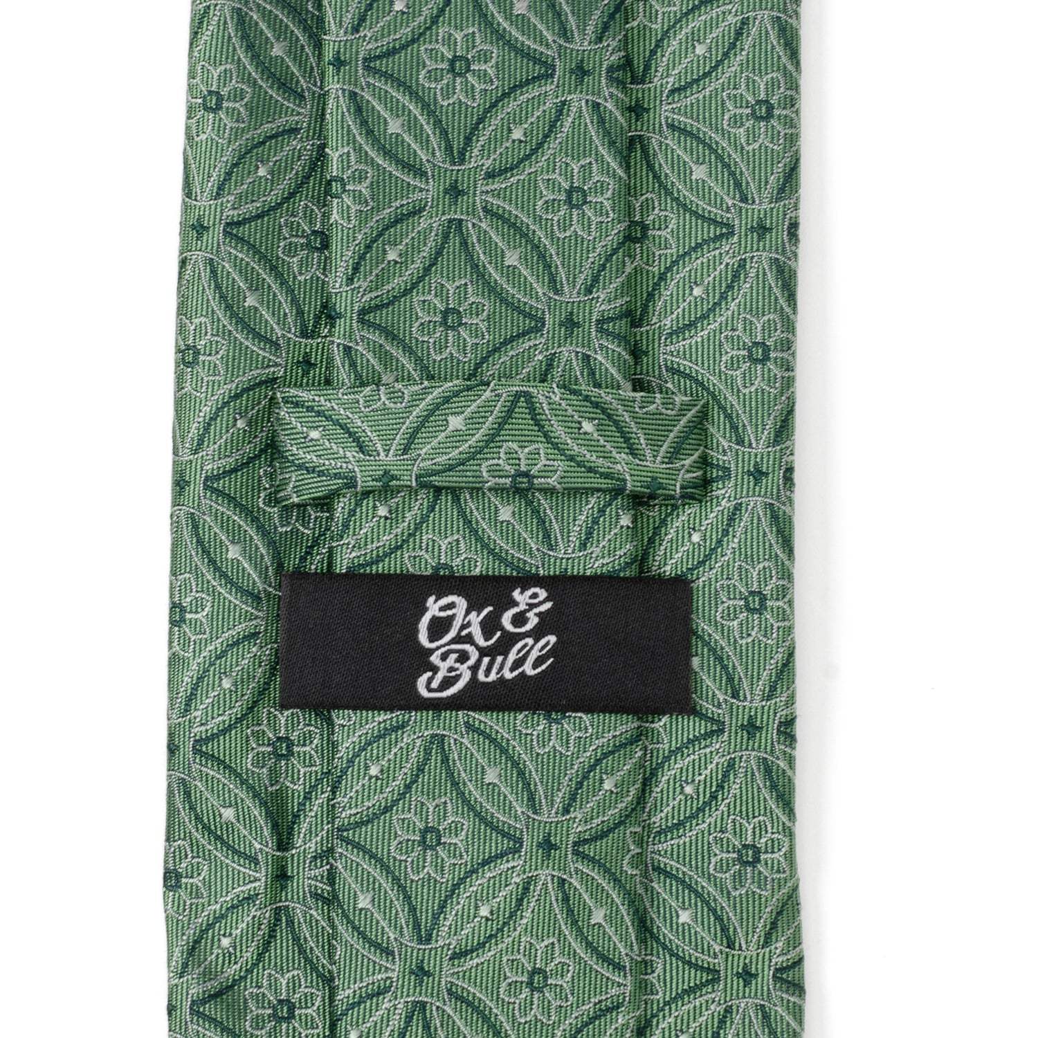 Watercress Green Tiled Men's Tie - Cufflinks.com - Flyclothing LLC