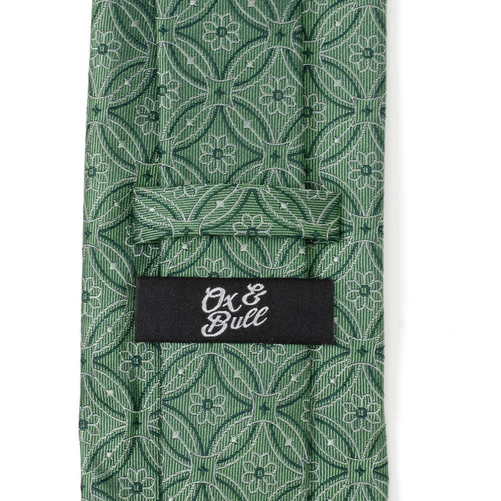Watercress Green Tiled Men's Tie - Cufflinks.com - Flyclothing LLC