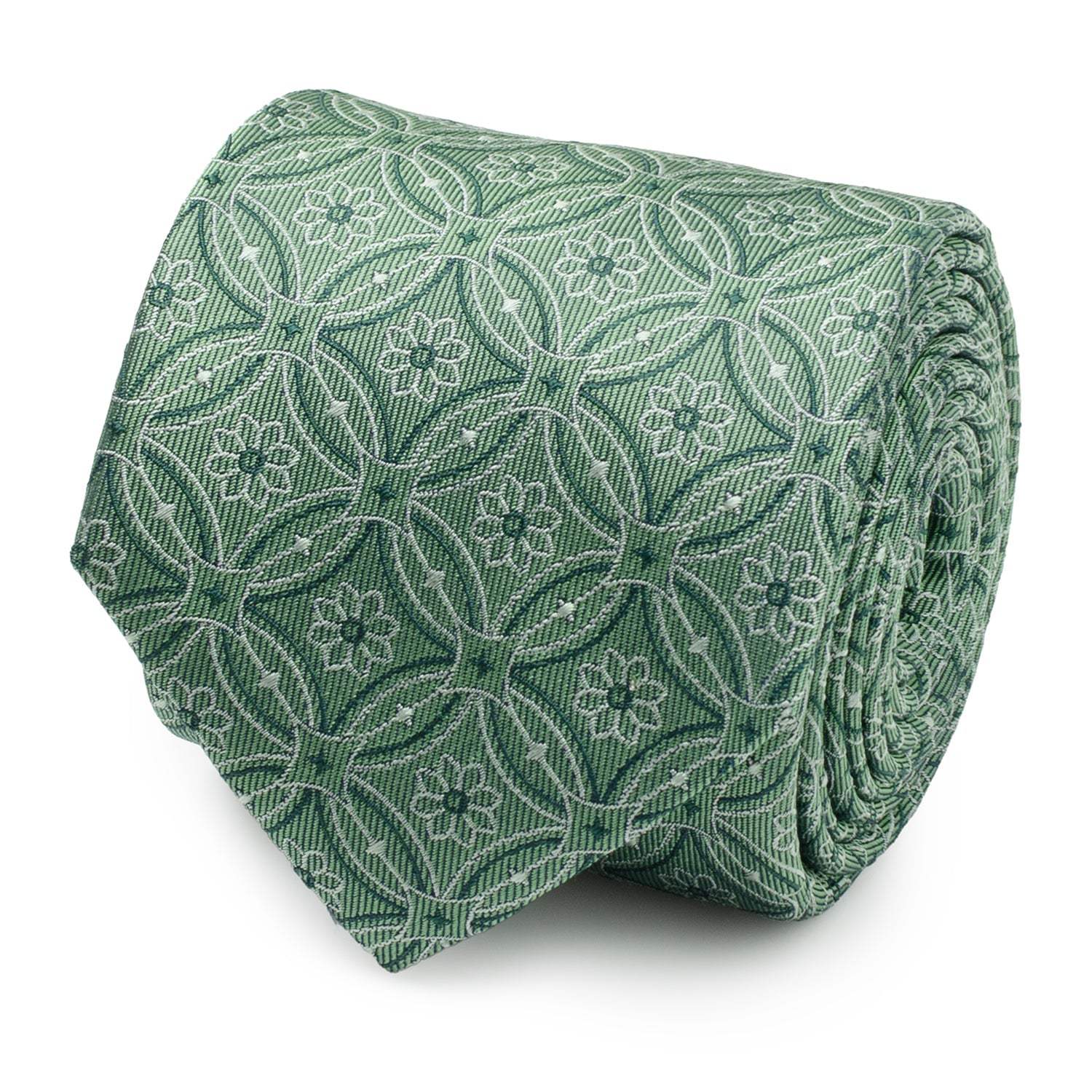 Watercress Green Tiled Men's Tie - Cufflinks.com - Flyclothing LLC