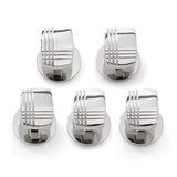 Sterling Silver Tartan Plaid 5-Studs - Cufflinks.com - Flyclothing LLC