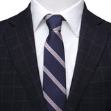 The Travis Tie (Navy Pink Stripe Men's Tie) - Cufflinks.com - Flyclothing LLC