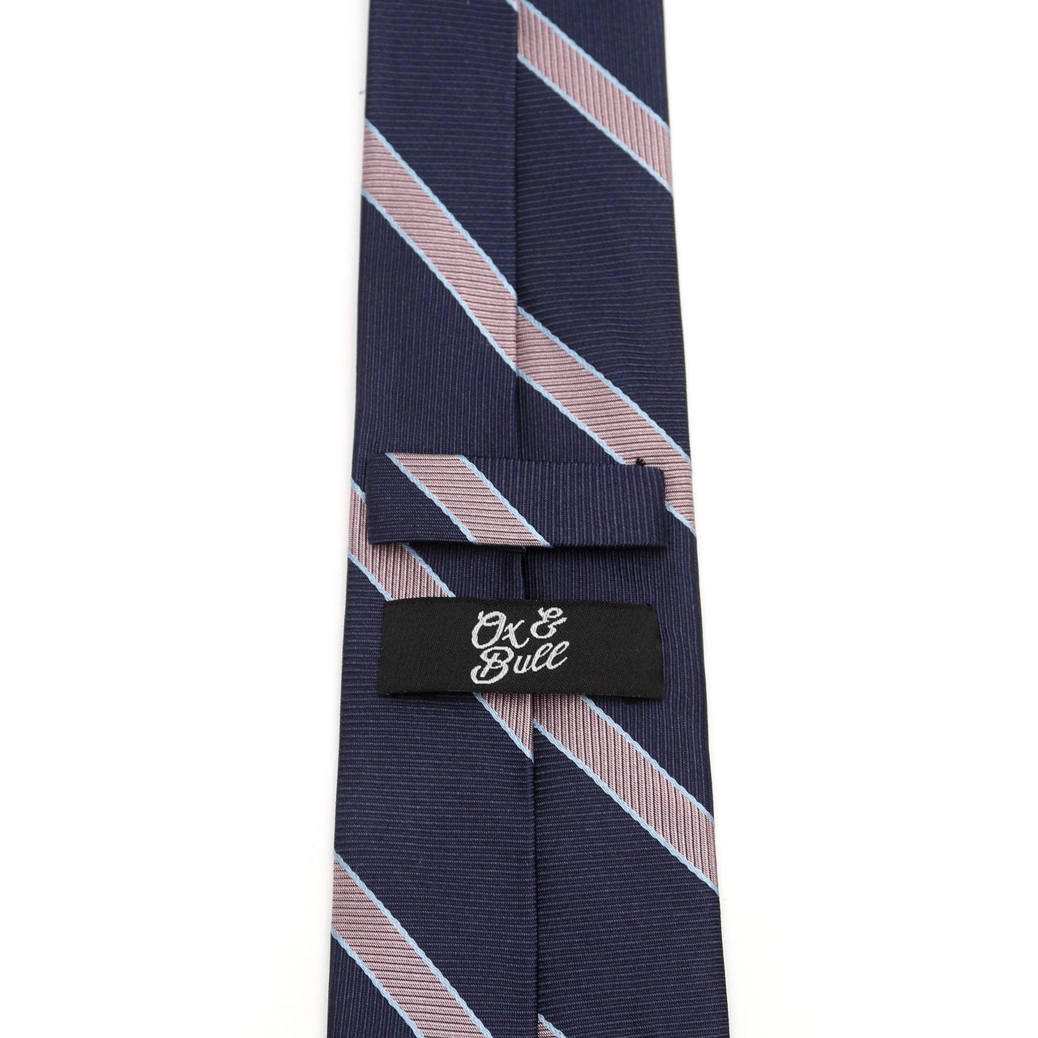 The Travis Tie (Navy Pink Stripe Men's Tie) - Cufflinks.com - Flyclothing LLC