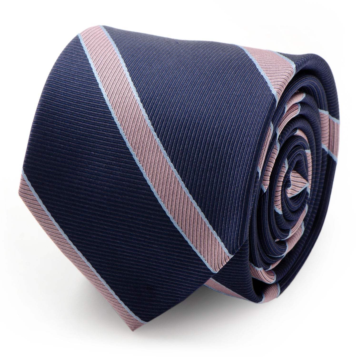 The Travis Tie (Navy Pink Stripe Men's Tie) - Cufflinks.com - Flyclothing LLC