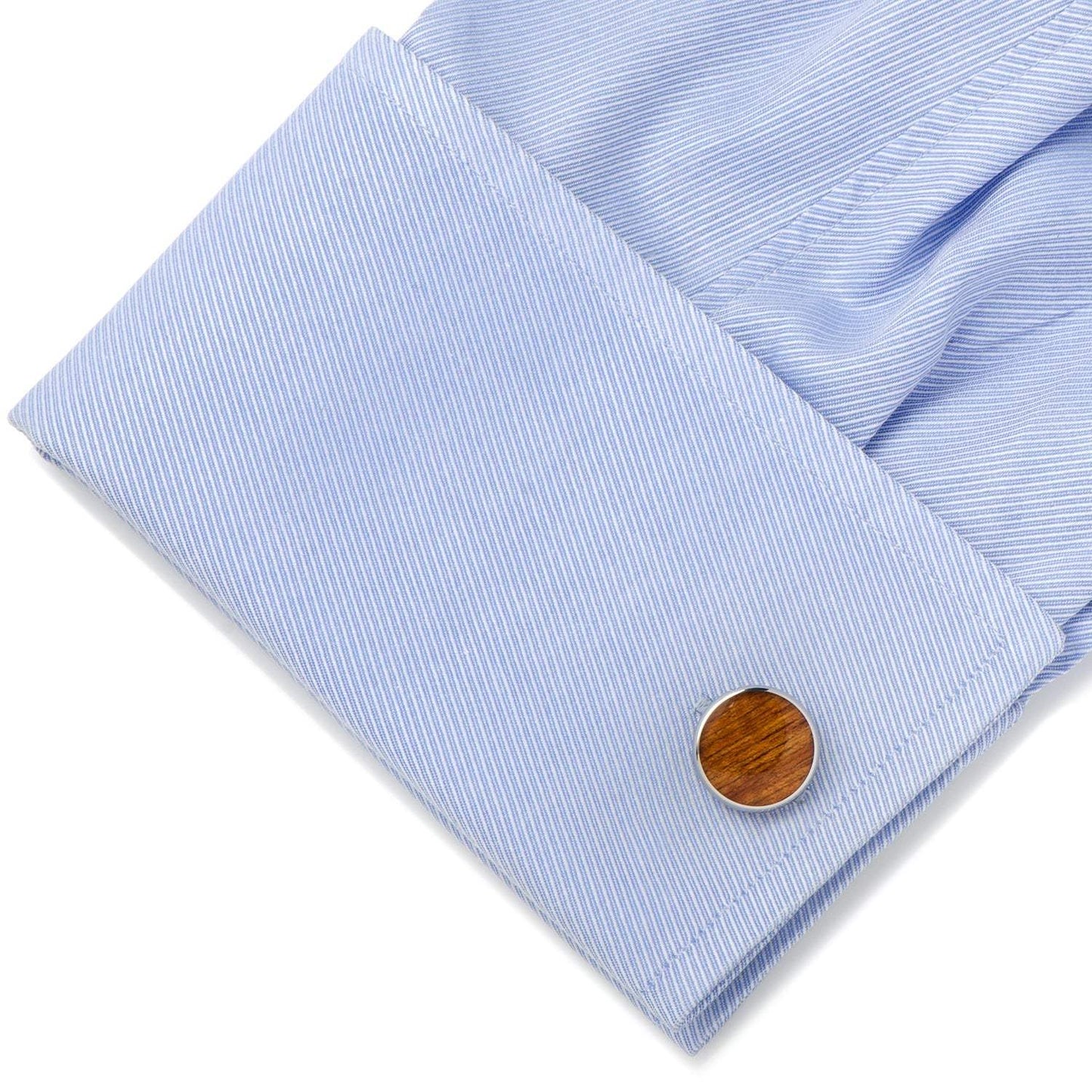 Stainless Steel Wood Cufflinks - Cufflinks.com - Flyclothing LLC