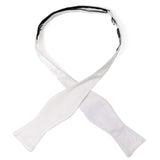White Silk Self Bow Tie - Cufflinks.com - Flyclothing LLC