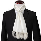 White Silk Tuxedo Scarf - Cufflinks.com - Flyclothing LLC