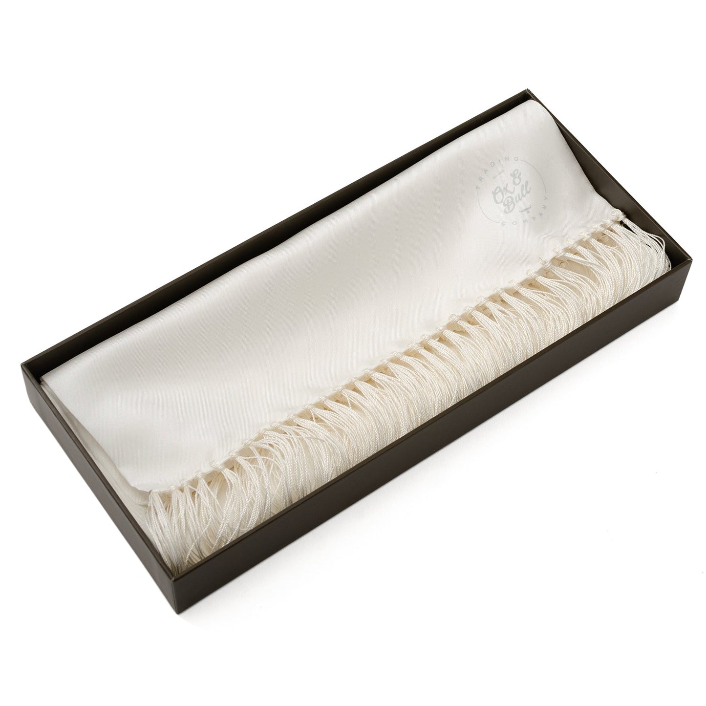 White Silk Tuxedo Scarf - Cufflinks.com - Flyclothing LLC
