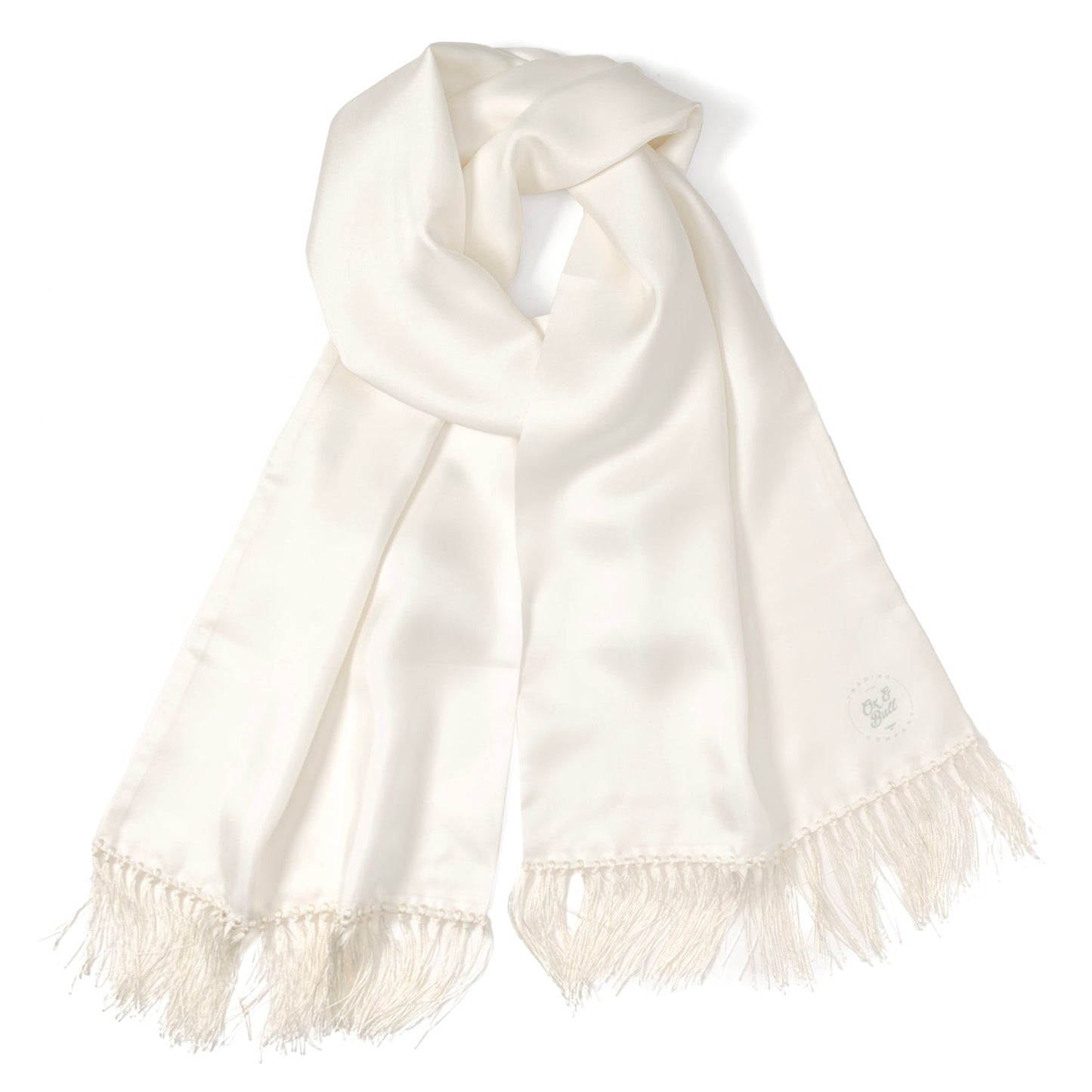 White Silk Tuxedo Scarf - Cufflinks.com - Flyclothing LLC
