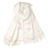 White Silk Tuxedo Scarf - Cufflinks.com - Flyclothing LLC