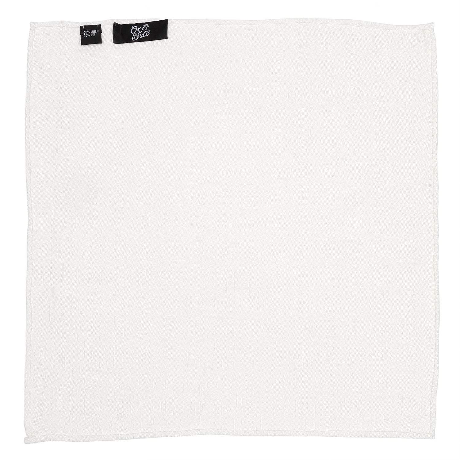 Cream Linen Pocket Square - Cufflinks.com - Flyclothing LLC