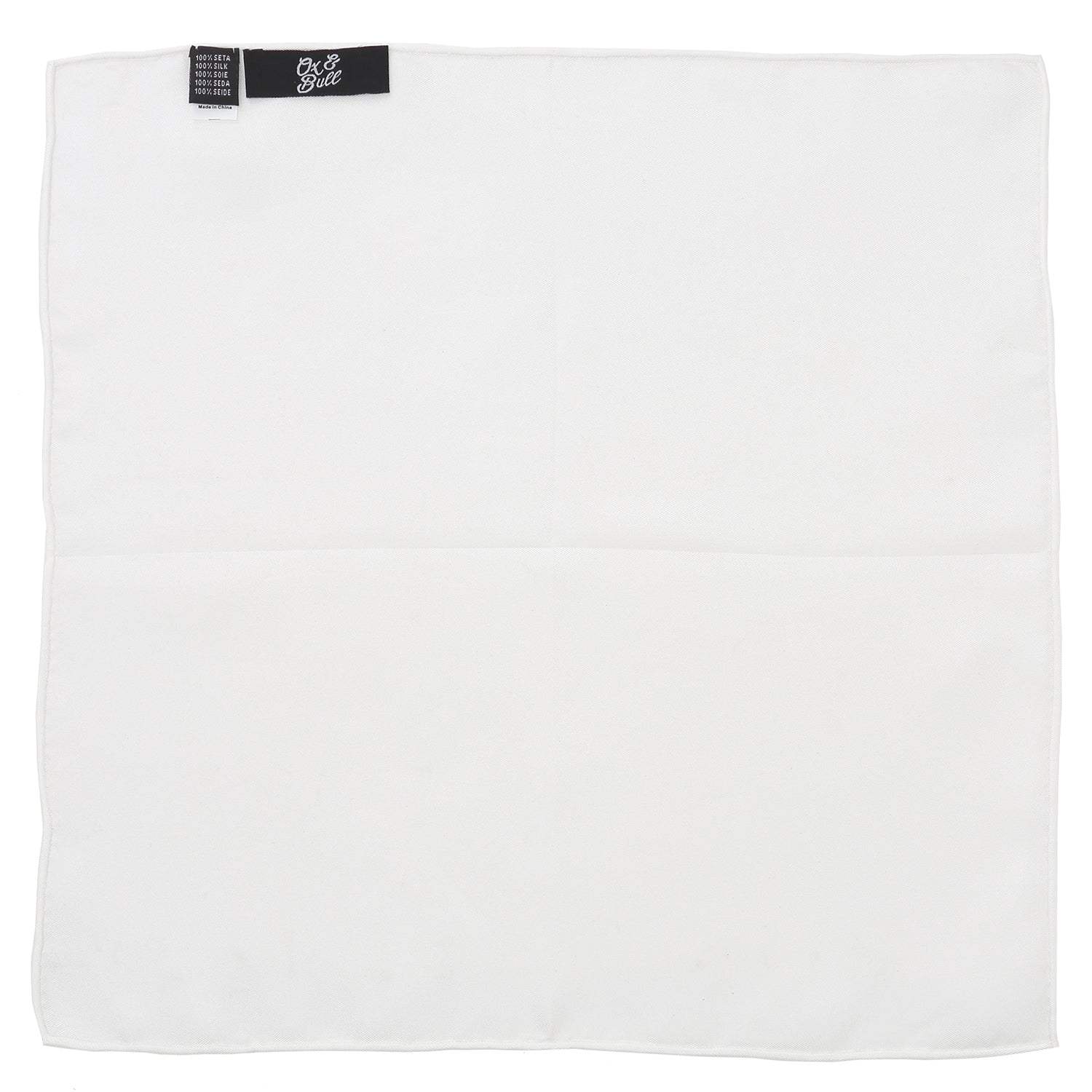 White Silk Pocket Square - Cufflinks.com - Flyclothing LLC