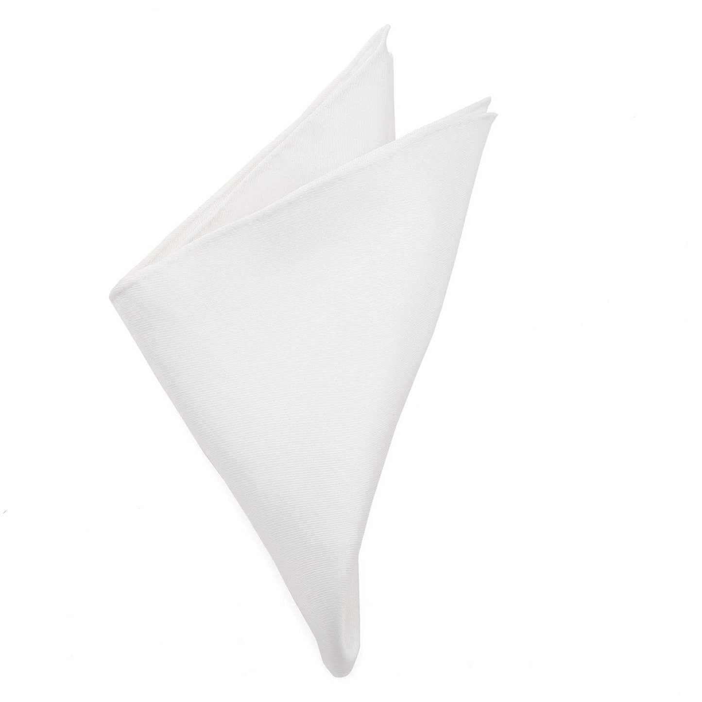 White Silk Pocket Square - Cufflinks.com - Flyclothing LLC