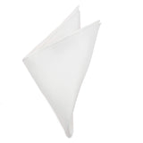 White Silk Pocket Square - Cufflinks.com - Flyclothing LLC