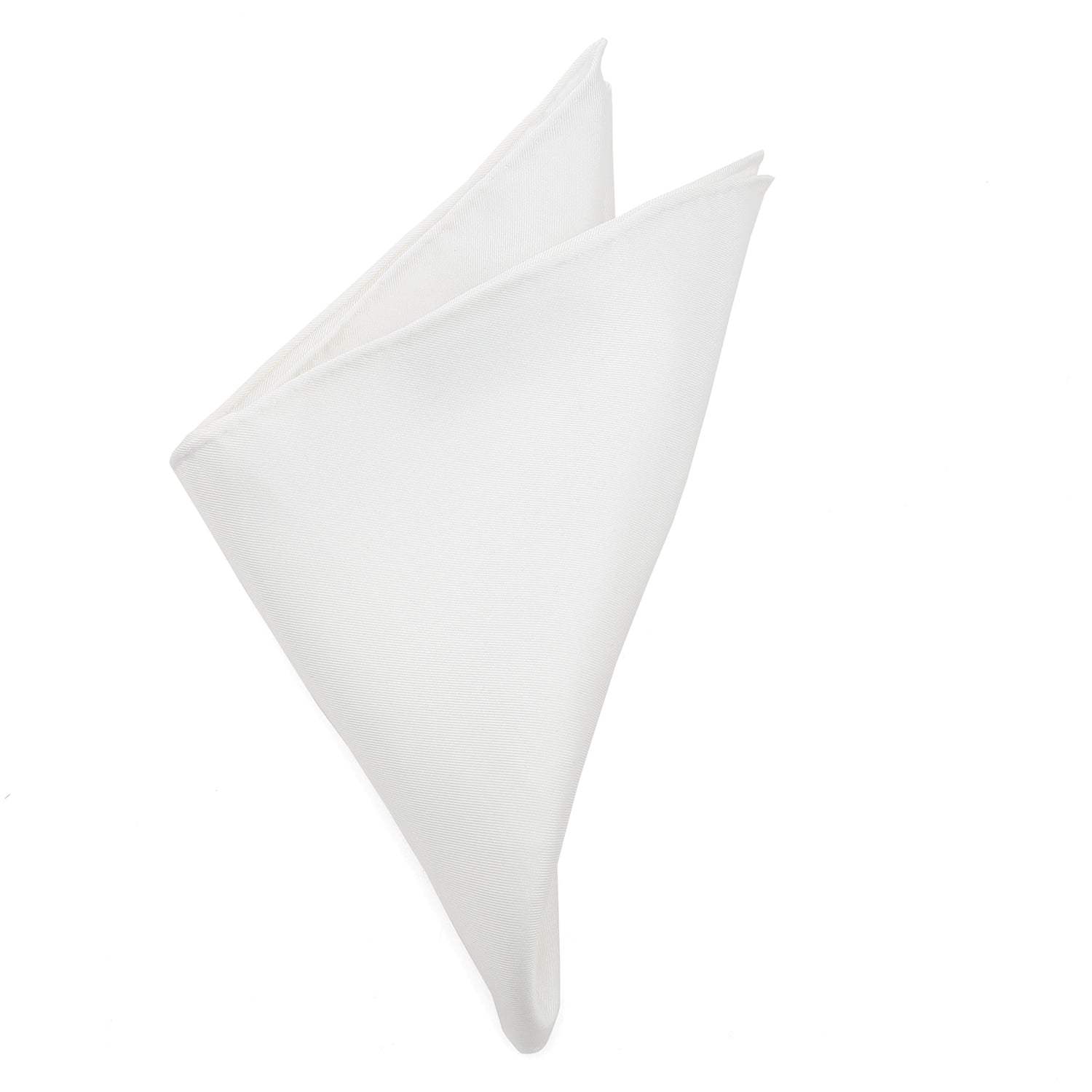 White Silk Pocket Square - Cufflinks.com - Flyclothing LLC