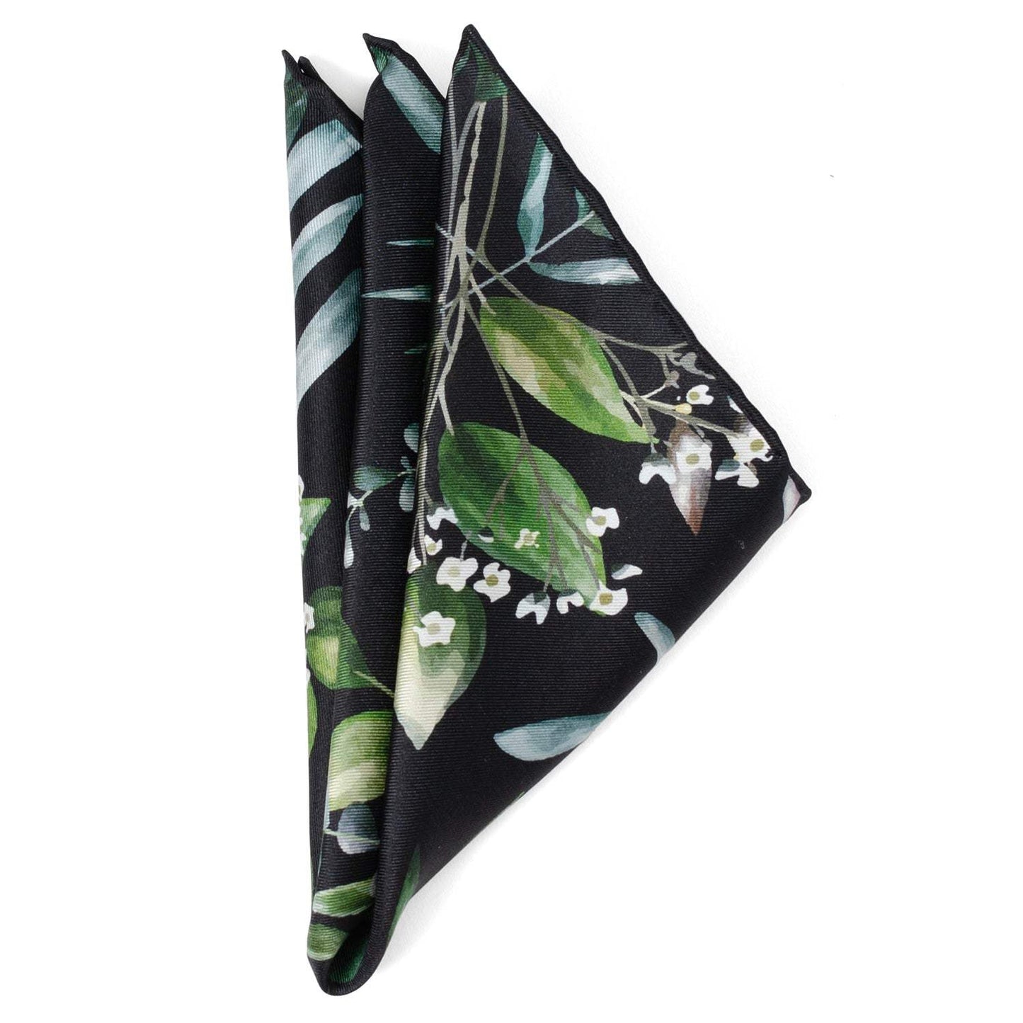 Leaf Watercolor Black Pocket Square - Cufflinks.com - Flyclothing LLC