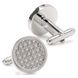 Woven Metal Silver Cufflinks - Cufflinks.com - Flyclothing LLC