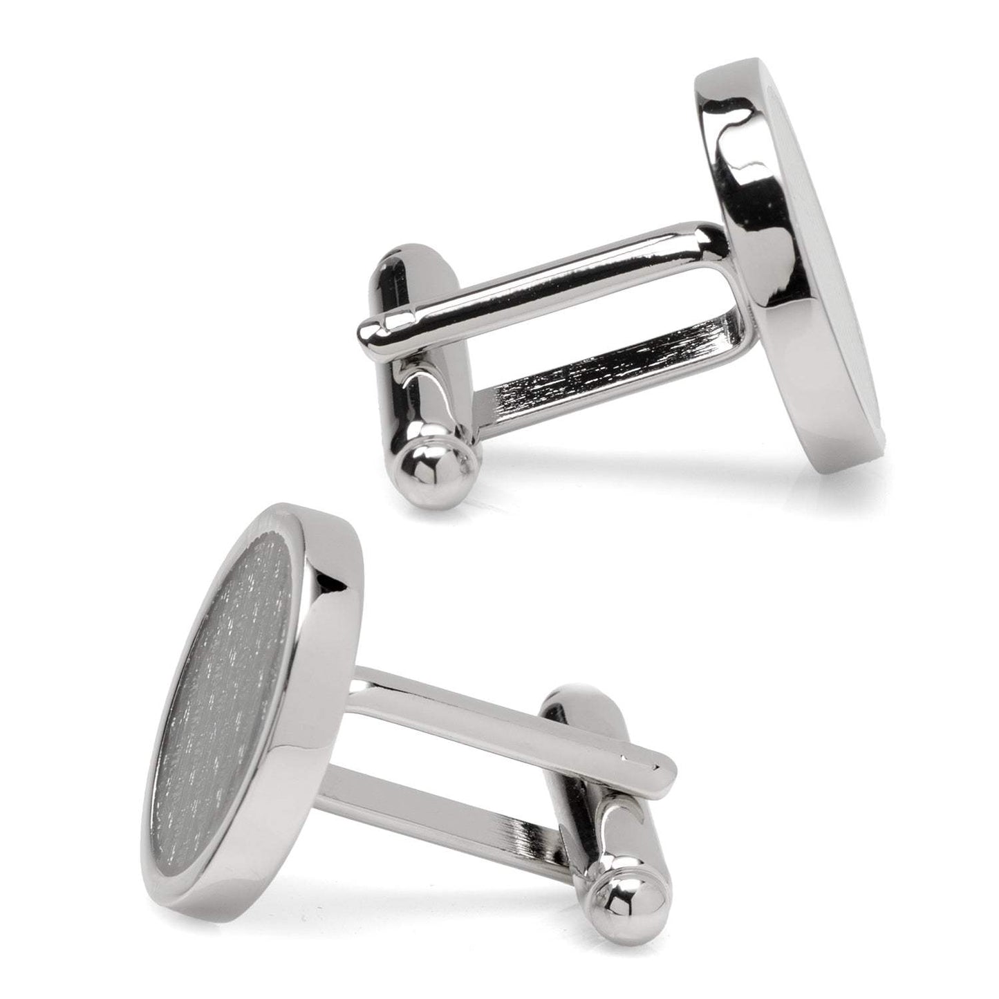 Woven Metal Silver Cufflinks - Cufflinks.com - Flyclothing LLC