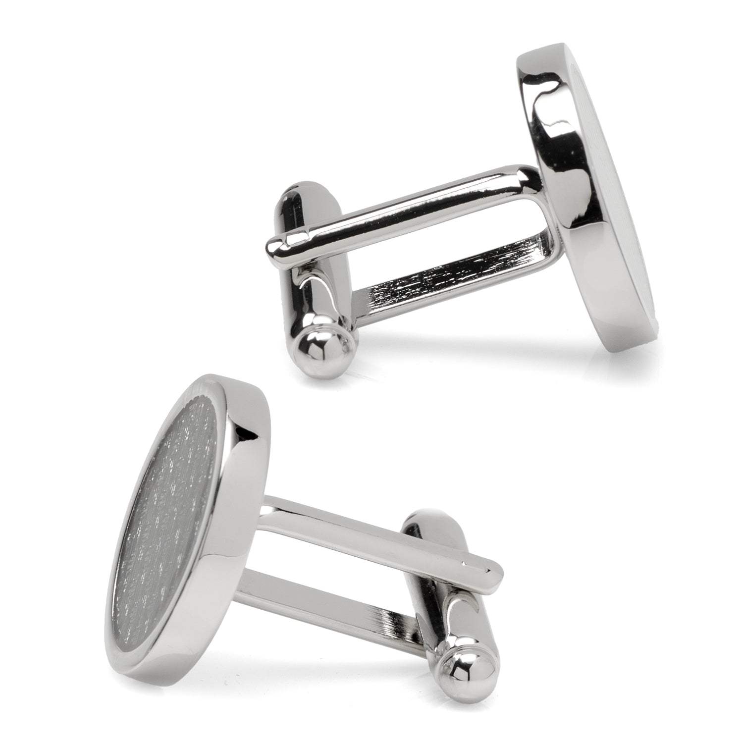 Woven Metal Silver Cufflinks - Cufflinks.com - Flyclothing LLC