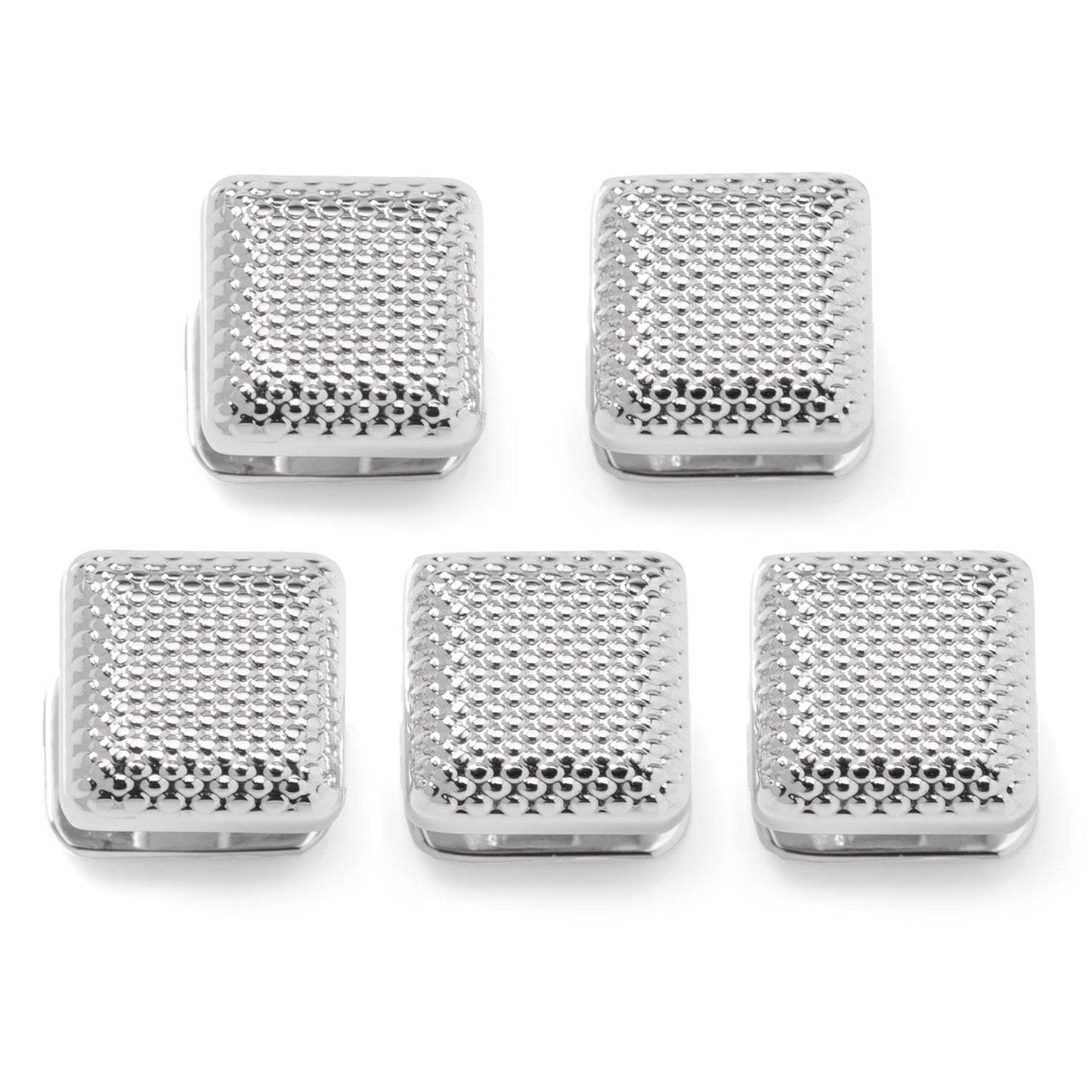 Silver Textured Square Studs - Cufflinks.com - Flyclothing LLC