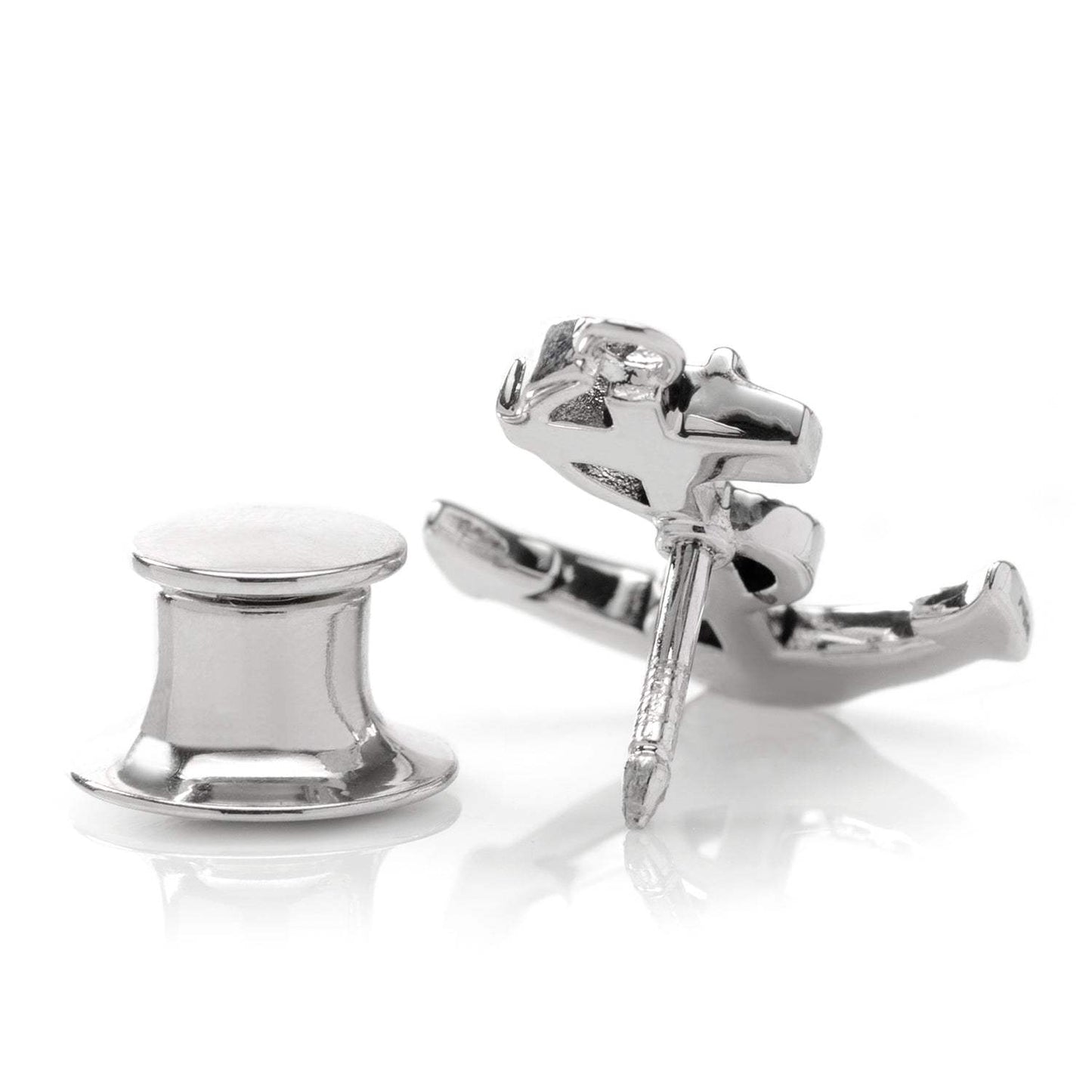 Anchor Sterling Silver 3D Lapel Pin - Cufflinks.com - Flyclothing LLC