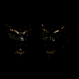 Sterling Silver Black and 14K Gold Vermeil Panther Cufflinks