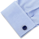 Sterling Silver Classic Formal Lapis Cufflinks - Cufflinks.com - Flyclothing LLC