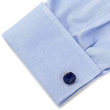 Sterling Silver Classic Formal Lapis 5-Stud Set - Cufflinks.com - Flyclothing LLC