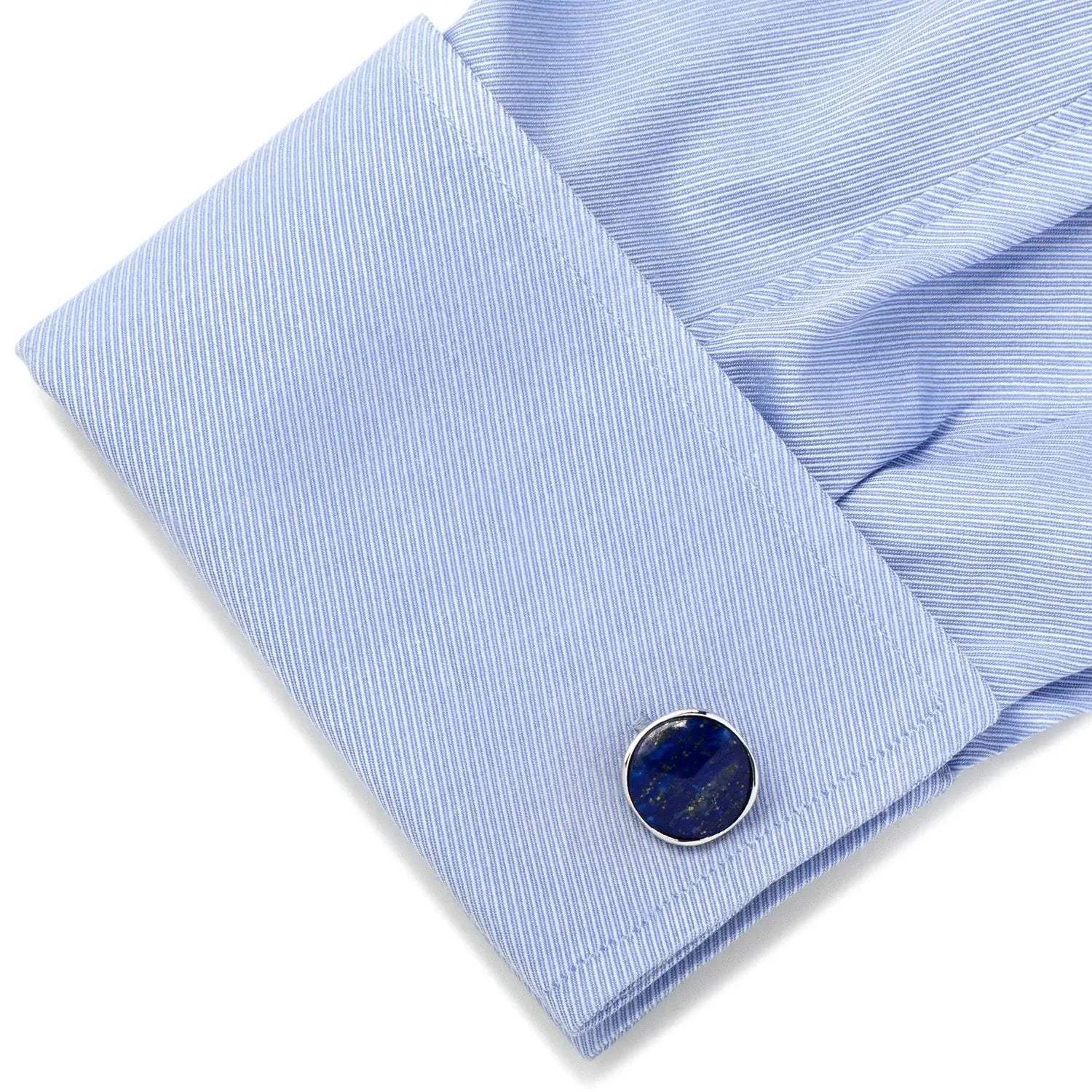Sterling Silver Classic Formal Lapis 5-Stud Set - Cufflinks.com - Flyclothing LLC