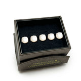 Sterling Silver Classic Formal Mother of Pearl 5-Studs - Cufflinks.com - Flyclothing LLC