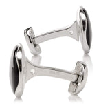 Sterling Silver Classic Formal Onyx Cufflinks - Cufflinks.com - Flyclothing LLC