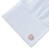 Sterling Silver Classic Formal Pink Mother of Pearl Cufflink - Cufflinks.com - Flyclothing LLC
