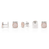 Sterling Silver Classic Formal Pink Mother of Pearl 5-Studs - Cufflinks.com - Flyclothing LLC