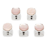 Sterling Silver Classic Formal Pink Mother of Pearl 5-Studs - Cufflinks.com - Flyclothing LLC