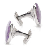 Sterling Silver Classic Formal Amethyst Cufflinks - Cufflinks.com - Flyclothing LLC