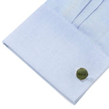 Seraphinite Stone Sterling Silver Cufflinks - Cufflinks.com - Flyclothing LLC